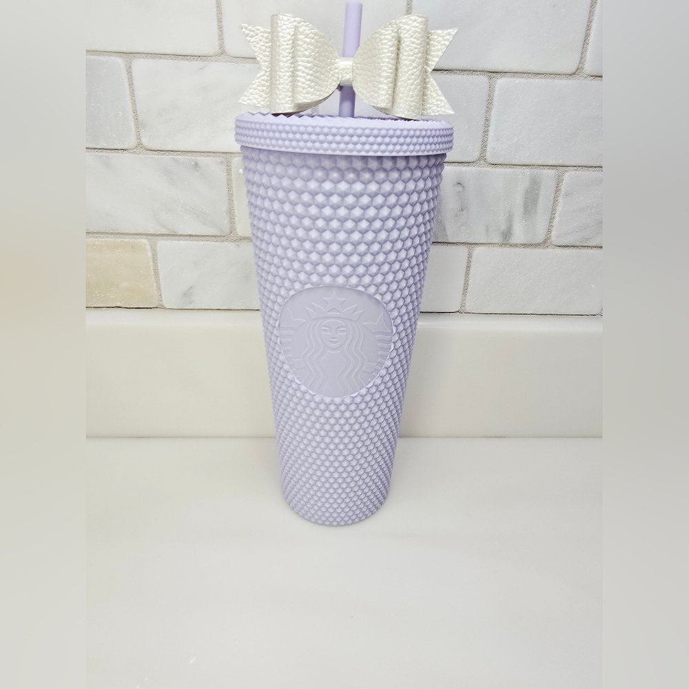 💜Starbucks Pastel Purple Studded Tumbler with Bow